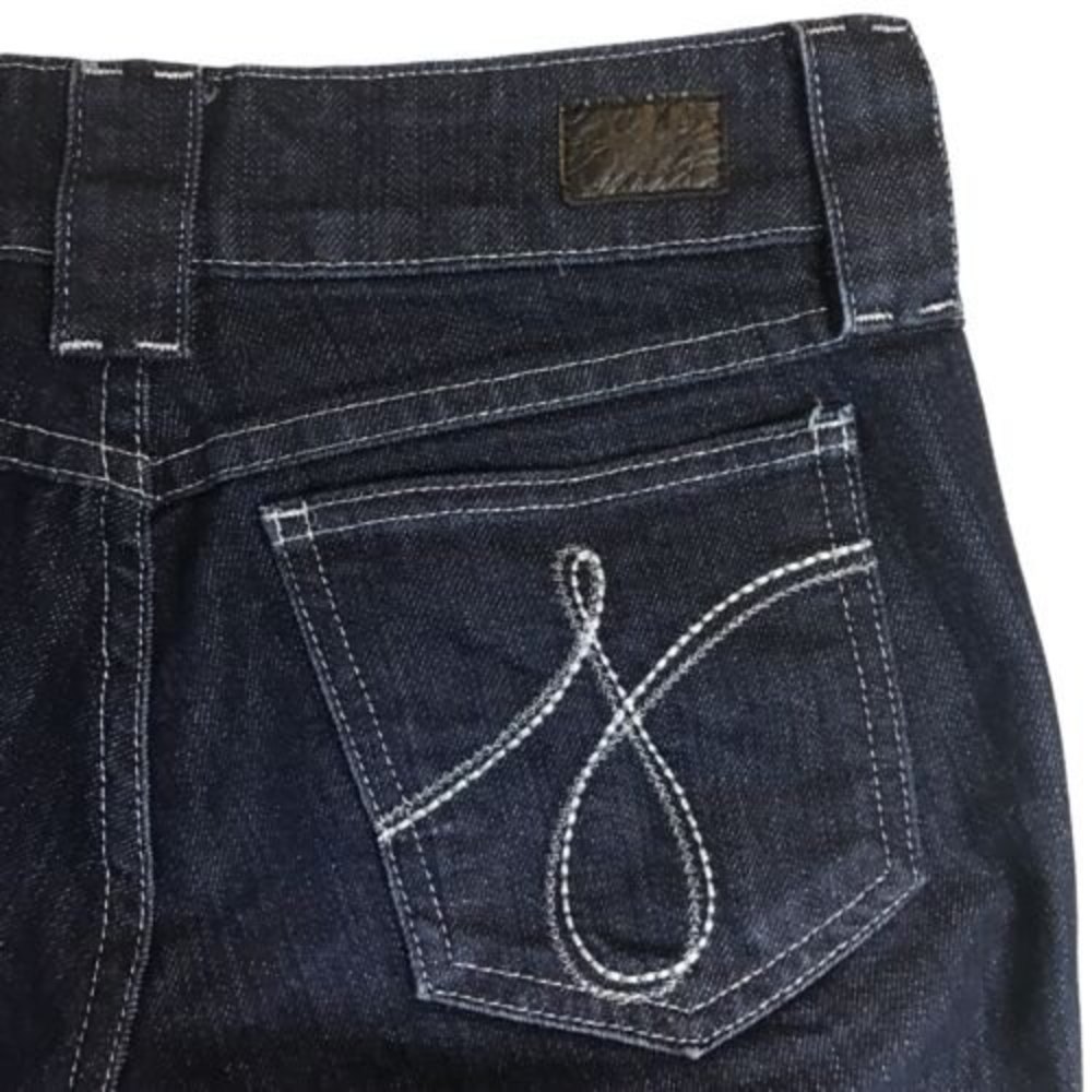 The Kate by Juicy Couture Jeans Dark Blue Pants Sz 24 Silver Denim 28 X 34 Y2K - Picture 9 of 12